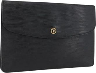 Louis Vuitton Pre-owned Clutches, female, Black, Size: ONE SIZE Pre-owned Epi Leather Clutch Bag