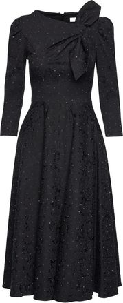 Nissa Midi-jurk met verfraaid brokaat - Zwart