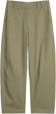 Marc O'Polo Geweven broek - Dames - Broeken - Groen - XS - Katoen - Broeken