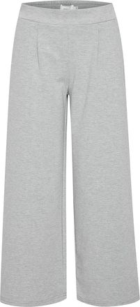 Ichi Womens IHKATE SUS Wide PA Casual Pants, 200318/Grey Melange, S