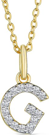 The Diamond Store Love Letter Initial G Lab Diamond Necklace set in 18K Gold Vermeil