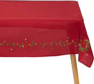 F&eacute;&eacute;ric Lights & Christmas Mantel Bordado Elma Rojo, 140 X 240 Cm - Feeric Lights & Christmas