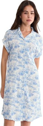 Triumph Nachthemd TRIUMPH Boyfriend Fit NDW X, Damen, Gr. 36, N-Gr, blau, light combination, Single Jersey, Obermaterial: 100% Viskose, Kleider Nachthemd, beq