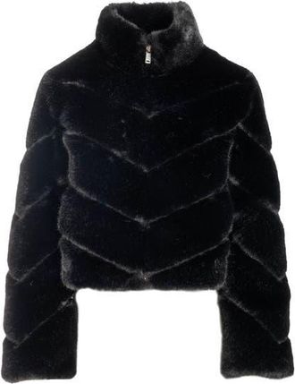 Generation Love Brianna Faux Fur Jacket in Black at Nordstrom, Size Xx-Large