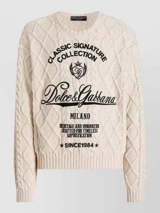 Dolce & Gabbana cable-knit oversized cotton jumper