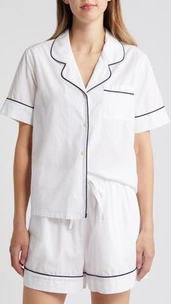 Nordstrom Classic Short Cotton Pajamas in White at Nordstrom Rack, Size X-Small