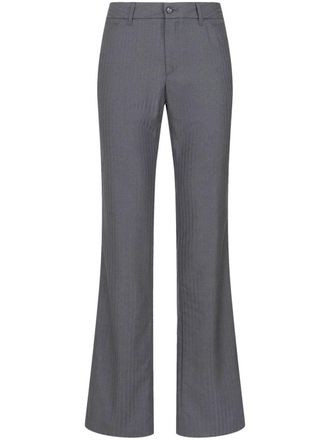 Etro virgin-wool straight leg trousers - Grey