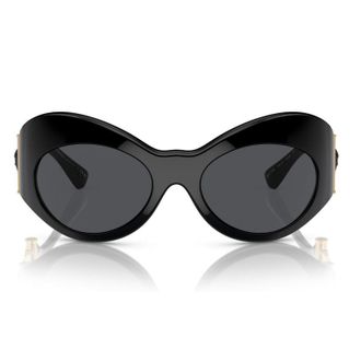 Versace Geometric Full Rim Sunglasses - Black