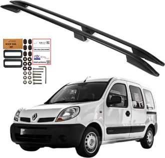 OEM Barras De Techo Renault Kangoo 1999-2008 Aluminio Negro S&oacute;lido Durable