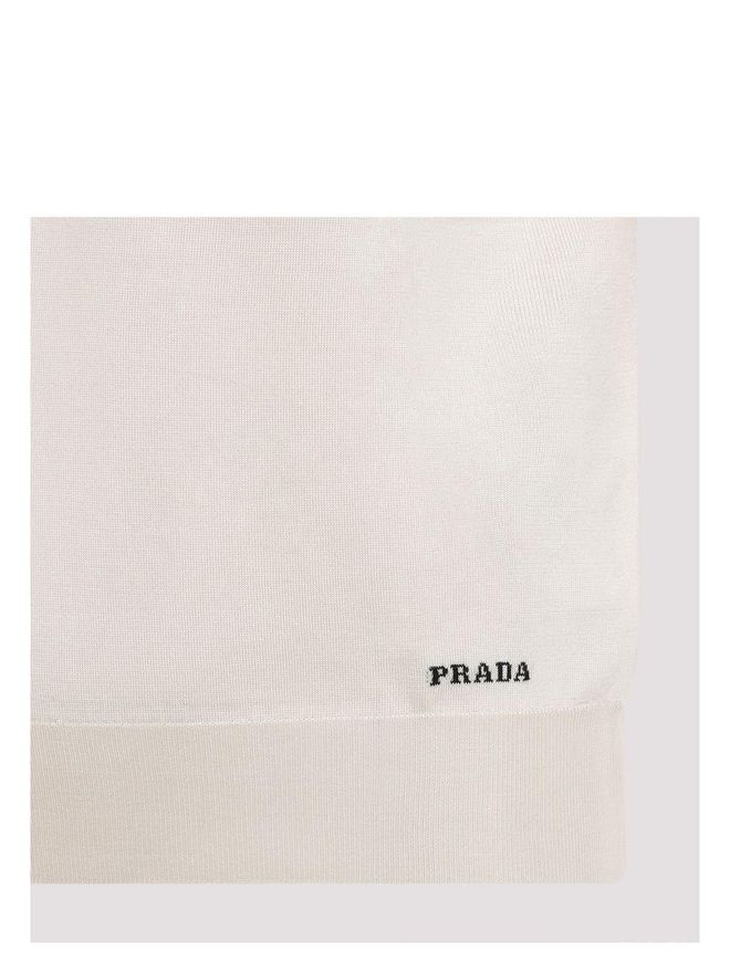 Prada Womens Sand Silk Polo Shirt in Beige O Tan | Size 50