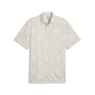 Puma Polo CLOUDSPUN Marine Botanical da uomo, Abbigliamento, Bianco, XXL