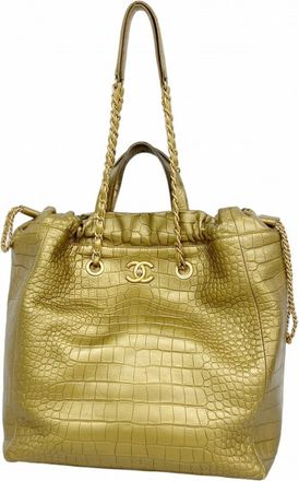 Chanel Brown Leather Tote Bag (Pre-Owned)