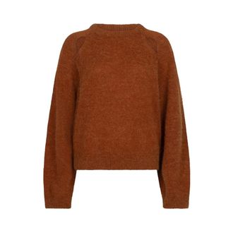 Dante6 Kyoto Cut-out Crewneck Sweater - Dames - Truien - Bruin - Maat: S Wol