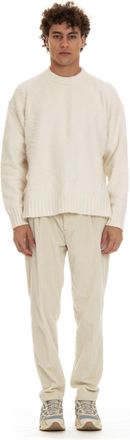 Roberto Collina Oversized Cotton Crewneck Sweater with Side Slits