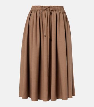 Max Mara Livrea virgin wool midi skirt