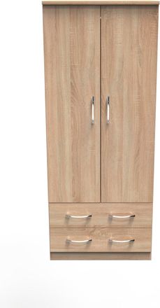 Welcome Furniture Alton Ready Assembled 2 Door 2 Drawer Wardrobe in Bardolino Oak - Welcome Furniture | TJ Hughes