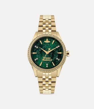 Vivienne Westwood Little Wallace Watch Gold / Green Stainless Steel Women