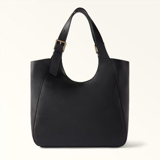 Furla Dora Borsa Shopping M Nero Nero Pelle Di Vitello Smith Donna