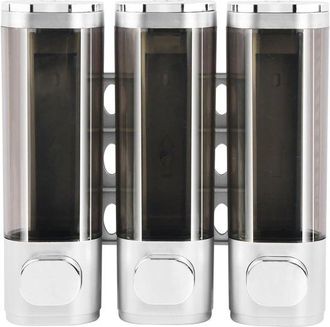 OEM Dispensador De Jab&oacute;n De Pared - 3 X 300 Ml - Plateado