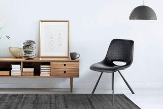 Kayoom Stuhl »Josephine 325 2er-Set, zeitloses Design, mit geometrischer Aussparung« (Set) 2 Stk.pflegeleicht, schlicht, weiche Polsterung für angenehmes Sit