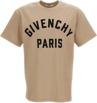 Givenchy T-shirt met ronde hals - Heren - T-shirts - Beige - XL - Katoen - Tops