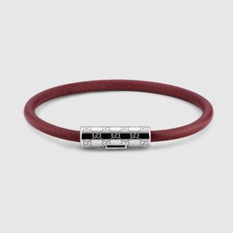 Gucci Bracelet With GG Detail Leather