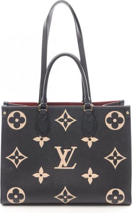 Louis Vuitton Beige Black Monogram Empreinte Tote Bag (Pre-Owned)