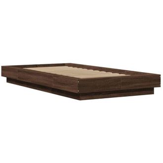 vidaXL Bed Frame without Mattress Brown Oak 100x200 cm Vidaxl