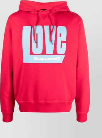 Dsquared2 logo-print drawstring hood hoodie