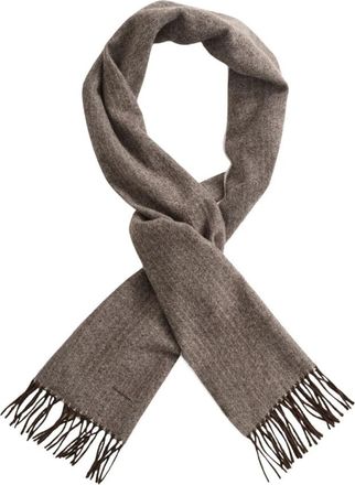 GANT Wool Herringbone Scarf - Heren - Wintersjaals - Bruin - ONE Size - Wol - Accessoires