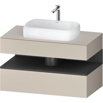 Duravit Duravit - Qatego Consola Mueble Bajo Lavabo, 1 Extra&iacute;ble, 1 Caj&oacute;n