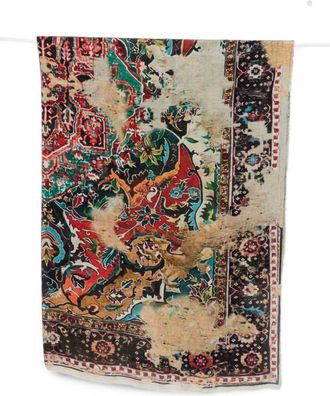 Faliero Sarti stola met beige tapijtprint