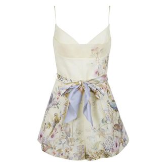 Zimmermann Jumpsuits & Playsuits, Dames, Veelkleurig, S, Katoen, Rebellion Fitted Playsuit