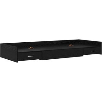 vidaXL Estructura De Cama Roble Negro 80 X 200 Cm Madera Contrachapada Vidaxl