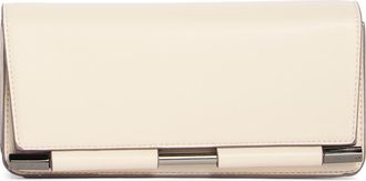 BCBGeneration Bar Hardware Faux Leather Clutch in Almond at Nordstrom Rack