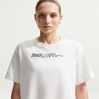 Nike Womens Swift Dri-FIT Short-Sleeve Cropped Running T-Shirt in White | IM0627-133