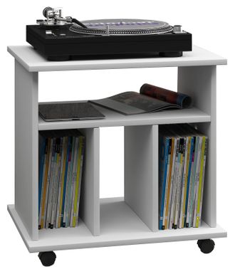 ebuy24 Ebuy24 - Mesa Auxiliar De Madera Vcm Mesa De Centro Simple Ruedas Suaves Dimensiones Aprox. Al. 59 X An. 60 X P. 45 Cm Mesa De Centro Enrollable - Tab