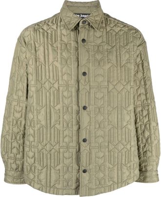 Palm Angels Khaki Textured Shirt