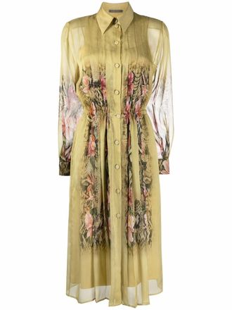 Alberta Ferretti Blousejurk met bloemenprint - Groen