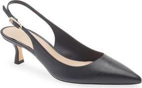 Stuart Weitzman Isla 50 Slingback Pump in Black at Nordstrom Rack, Size 10.5