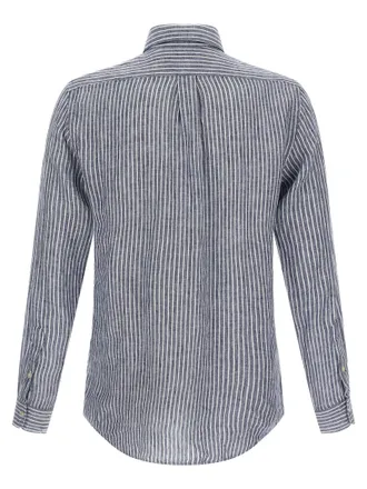 Polo Ralph Lauren Striped Linen Shirt - Navy