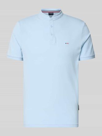 Daniel Hechter Slim Fit Poloshirt mit Stehkragen in Hellblau, Gr&ouml;&szlig;e XXXL