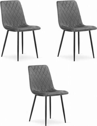 OEM Silla Turin - Terciopelo Gris Oscuro X 3
