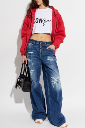 Dsquared2 Sweatshirt With Logo, Womens, Red