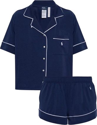 Polo Ralph Lauren Pigiama due pezzi con logo - - Nightwear & Lounge - Donna - Blu - XS