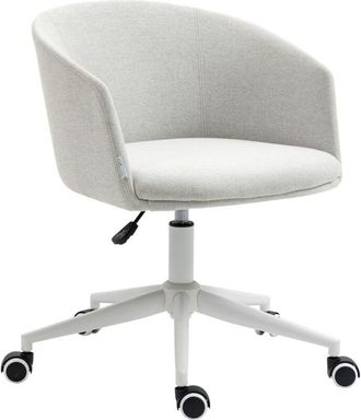 Vinsetto Vinsetto - Sedia da Ufficio Girevole con Altezza Regolabile e Ruote Grigio Chiaro