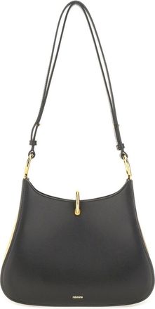 Paco Rabanne Womens Medium Leather Ring Bag Black Shoulder