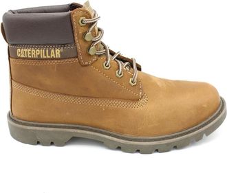 CAT Su&egrave;de Veters Rubberen Zool Laars - Heren - Veterlaarzen - Bruin - 41 EU - Su&egrave;de - Schoenen