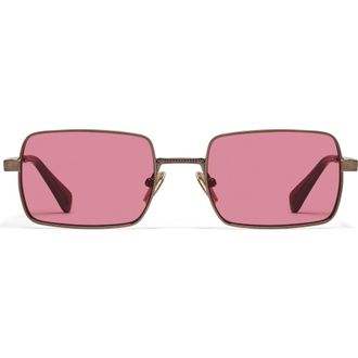 Quay DND 55mm Small Square Sunglasses in Chocolate/Magenta at Nordstrom