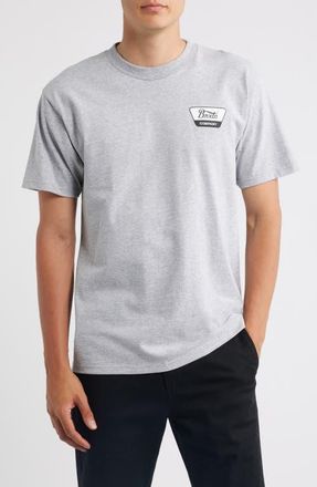 Brixton Linwood Logo Graphic T-Shirt in Heather Grey/Black/White at Nordstrom, Size Large